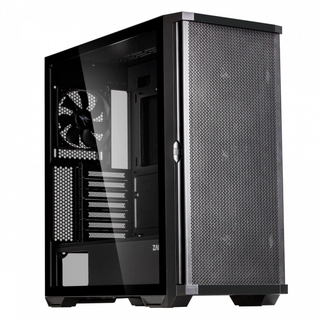 ATX Mid Tower čierna skriňa s 4 ventilátormi