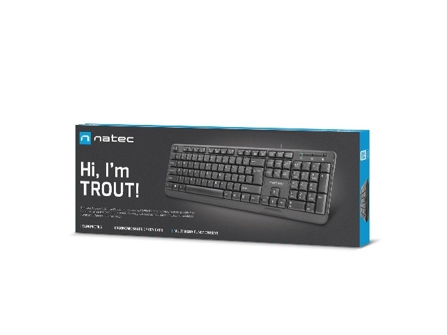 Slim klávesnica Natec Trout čierna USB