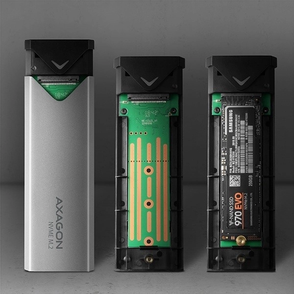 Rýchla externá hliníková skrinka USB-C 3.2 pre M.2 NVMe SSD