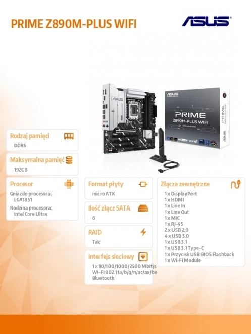 Základná doska Asus Prime Z890M-Plus WiFi