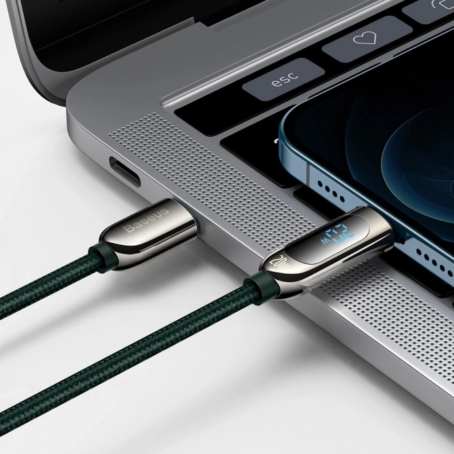 Rýchlonabíjací kábel Baseus s displejom USB-C na Lightning 2m