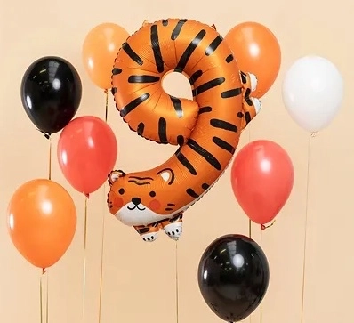 Fóliový balón číslo 9 - Tiger