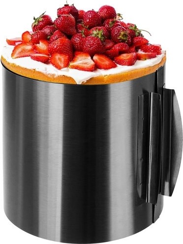 Nastaviteľný nerezový tortový ráfik 16–30 cm, výška 15 cm RUHHY