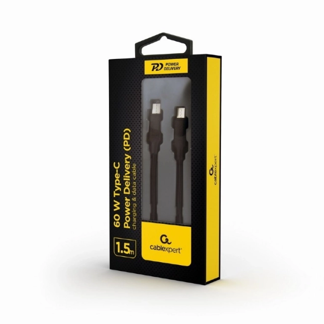 Kábel USB C na USB C Power Delivery 60W nabíjanie a dáta 1.5m