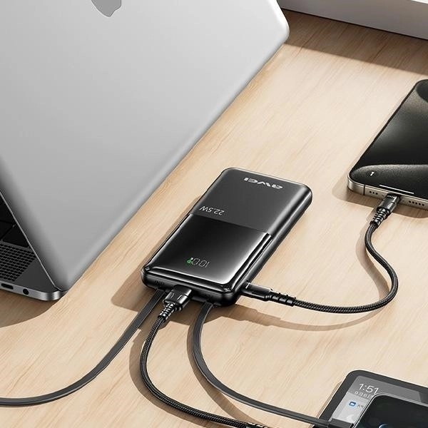 Powerbank Awei s kapacitou 10000mAh s 22,5W rychlonabíjaním a štyrmi výstupmi
