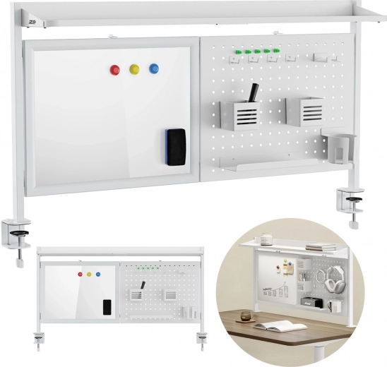 Magnetická tabuľa a pegboard pre maximálny poriadok