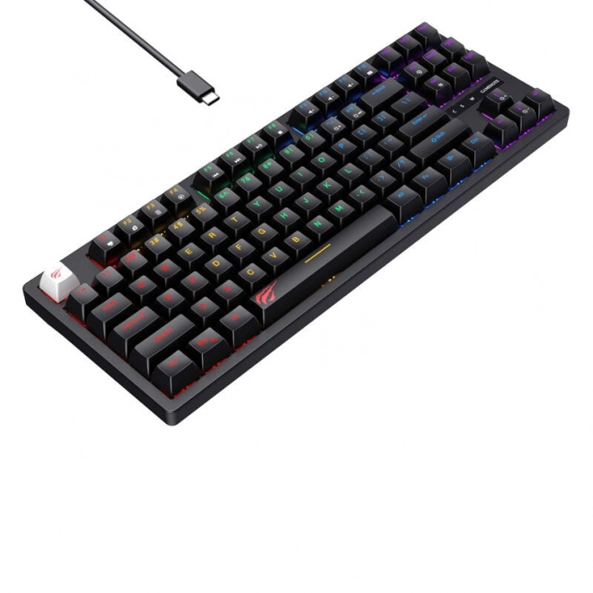 Káblová herná klávesnica Havit RGB (čierna)