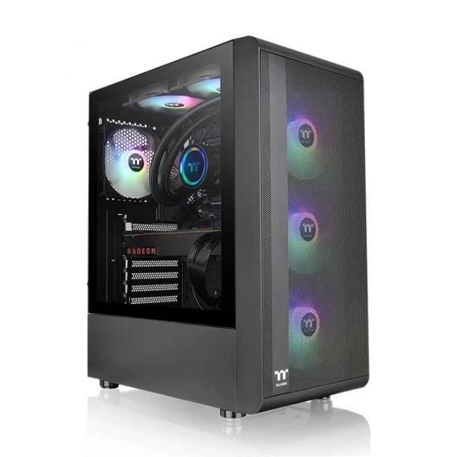 Počítačová skriňa S200 s tvrdeným sklom a RGB osvetlením