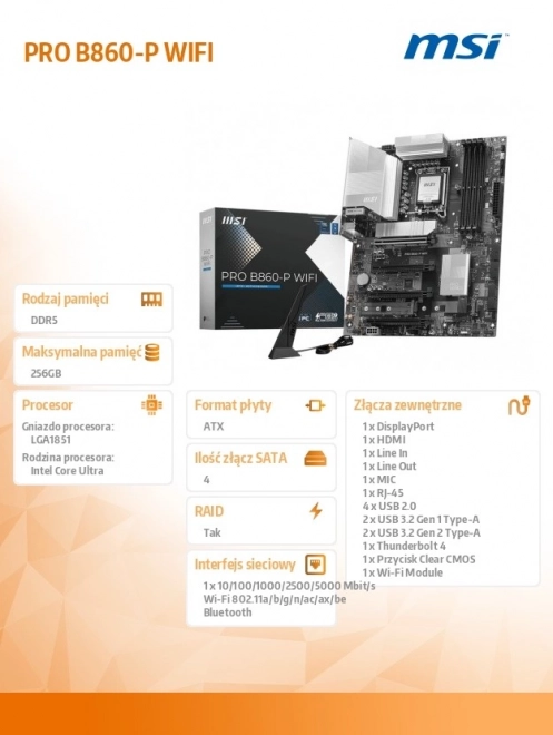 Základná doska PRO B860-P WIFI