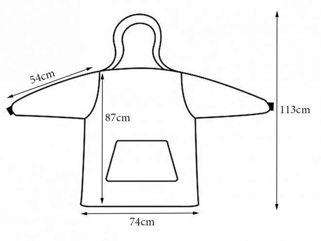 Teplá oversize mikina-fleecová deka 2v1