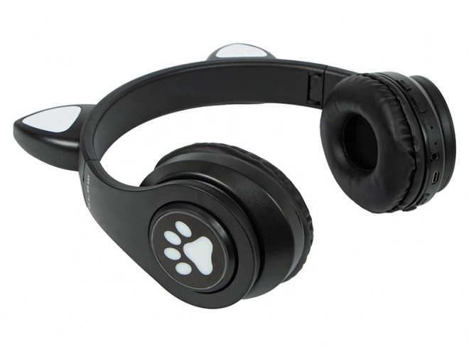 Bezdrôtové slúchadlá Bluetooth 5.0 LED pre deti – Čierna