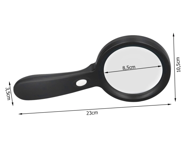 Lupa s 10-násobným zväčšením a s LED osvetlením