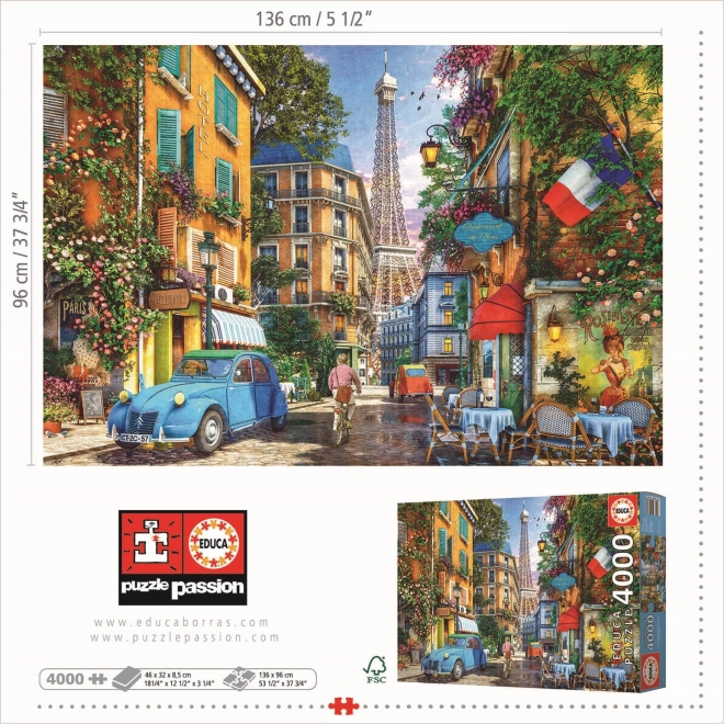 Puzzle Staré Parížske Ulice 4000 Dielikov