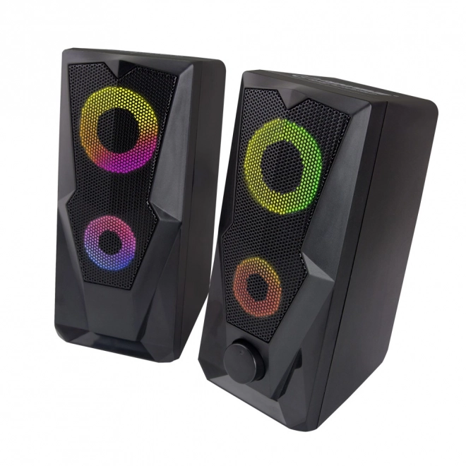 Stereofónne LED reproduktory Rainbow USB