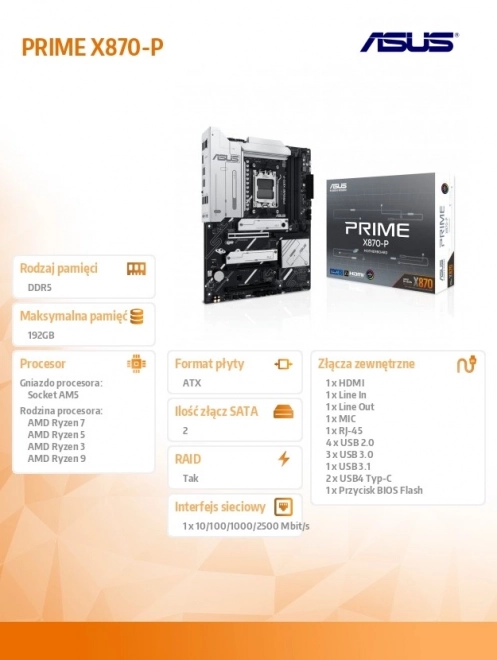 Asus základná doska Prime X870-P