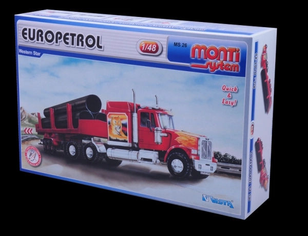 Stavebnica Monti System Europetrol Western Star 1:48