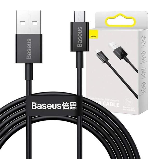 Kábel Baseus Superior Series USB na micro USB čierny 2 m