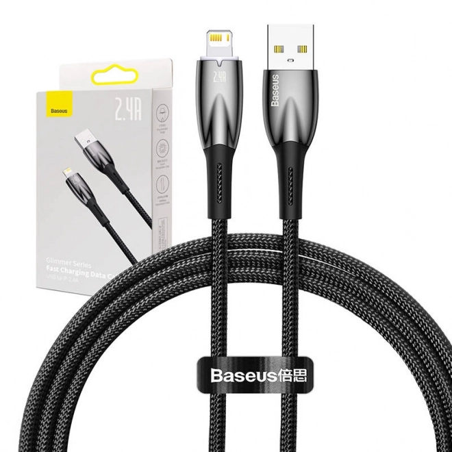 Kábel USB na Lightning Baseus Glimmer 1 m (čierny)