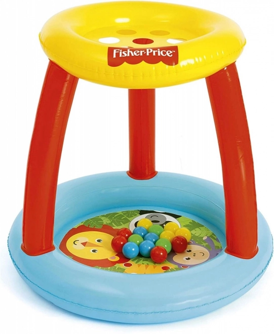 Fisher Price kolíska so strieškou a loptičkami Zvierací priatelia 89 x 89 x 84 cm
