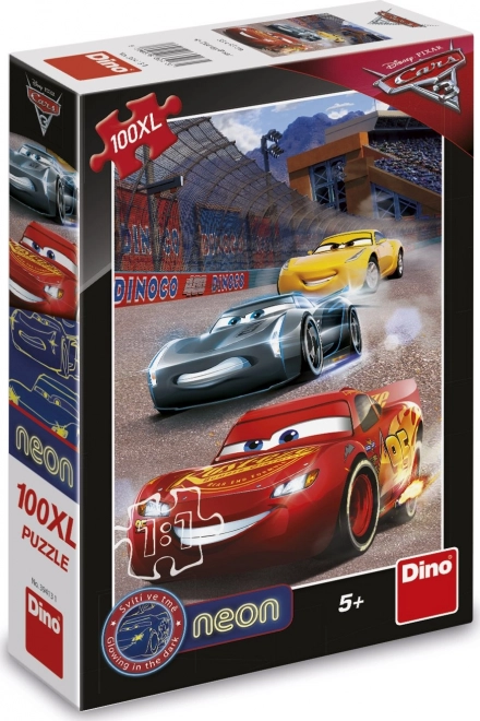 Svietiace puzzle Autá 3: Cieľová rovinka XL 100 dielikov