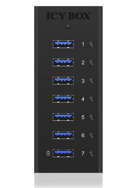 Icy Box aktívny 7-portový USB rozbočovač