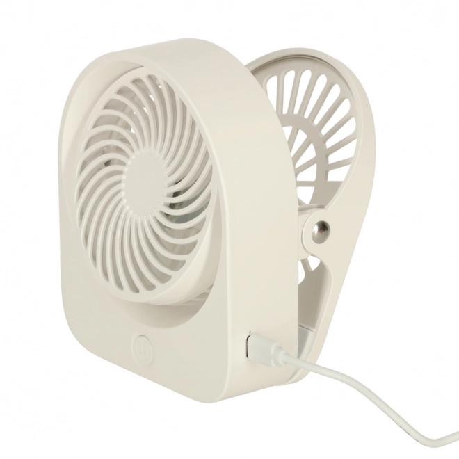 Bezdrôtový stolný ventilátor USB biely