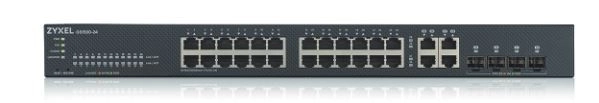 Zyxel GS1920-24 v2 inteligentný spravovaný switch 24×Gb + 4×Gb, samostatný alebo NebulaFlex Cloud