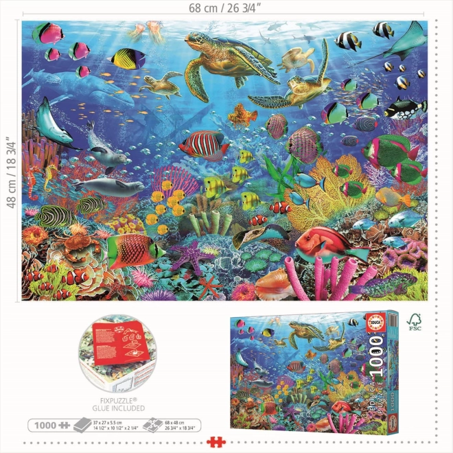 Educa puzzle korytnačky v tropickej fantázii 1000 dielikov