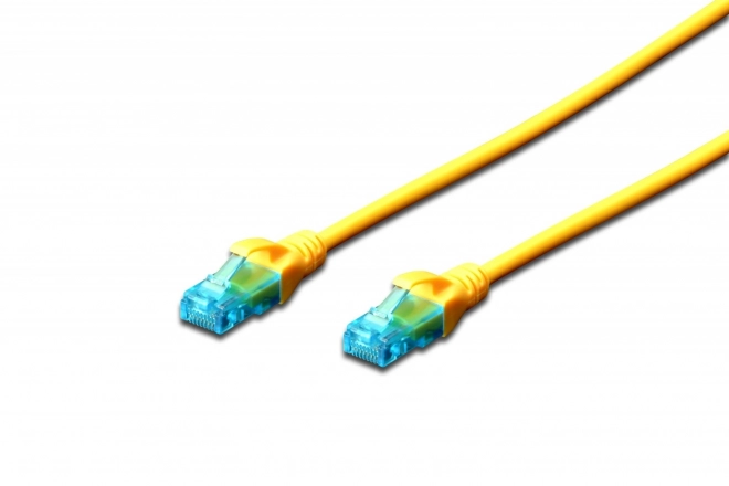 Žltý patch kábel U/UTP kat.5e PVC 5m