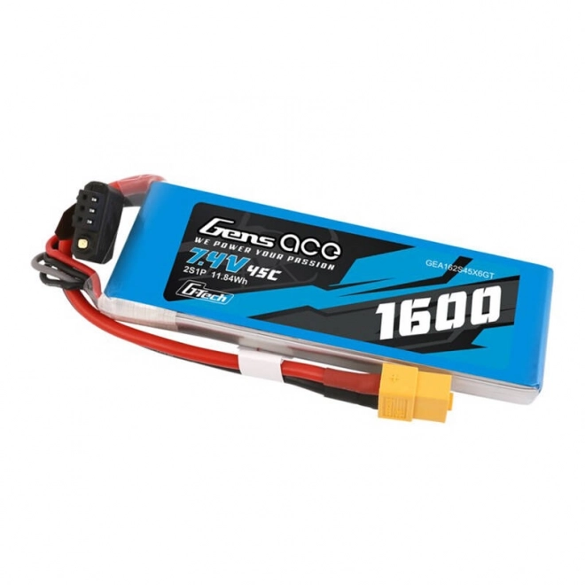 Vysoko kapacitná LiPo batéria 1600mAh 7,4V od GensAce