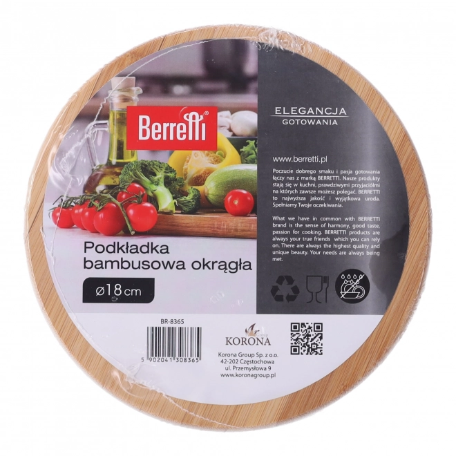 Bambusová podložka pod hrniec Berretti, okrúhla