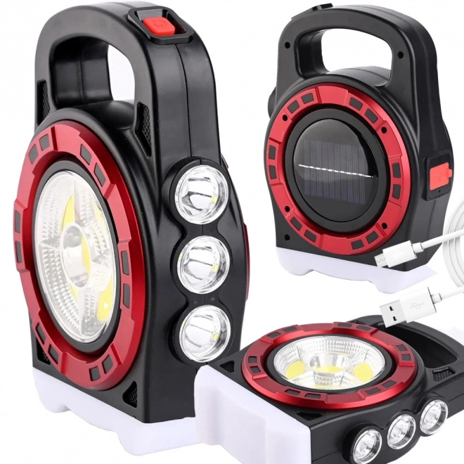 Prenosná solárna LED lampa s powerbankou