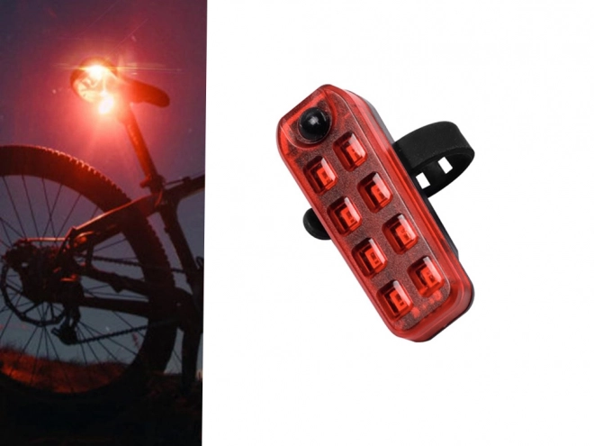 Zadné LED svetlo na bicykel s USB nabíjaním