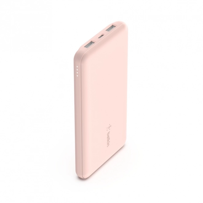 Powerbanka 10 000mAh USB A i C 15W ružové zlato