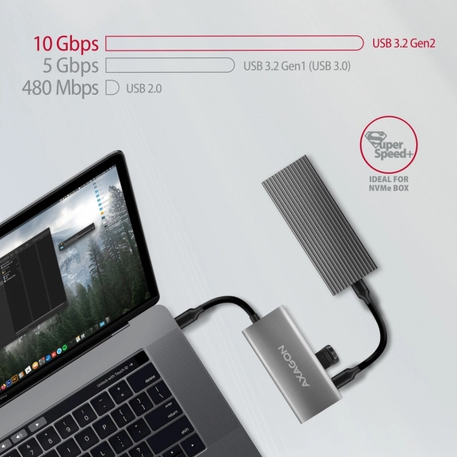 Rýchly USB-C HUB AXAGON