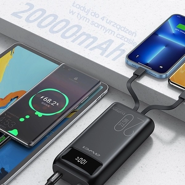 Powerbanka 20000mAh s USB-C a Lightning káblom