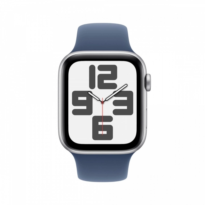 Hodinky Apple Watch SE GPS + Cellular 44 mm hliník strieborný s denimovým športovým remienkom