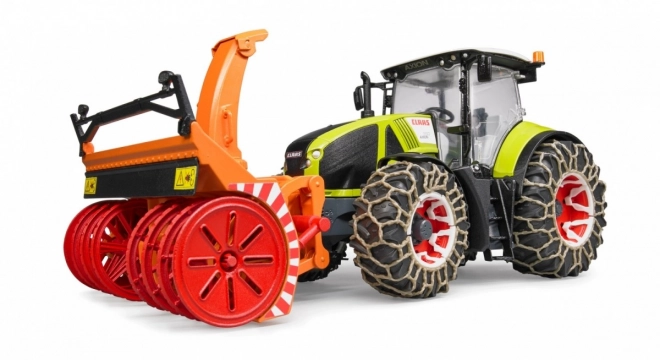 Bruder traktor Class Axion 950 so snežnou frézou