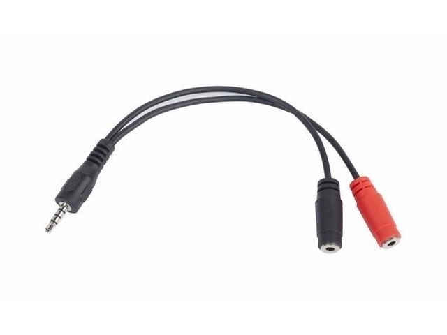 Adaptér s 4-pinovým mini Jackom na 2x mini Jack