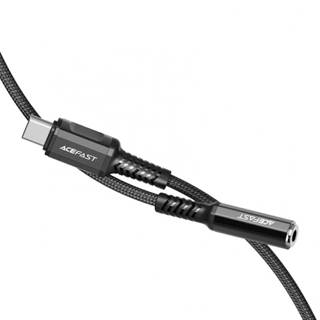 Adaptér USB-C na mini jack 3.5 mm čierny