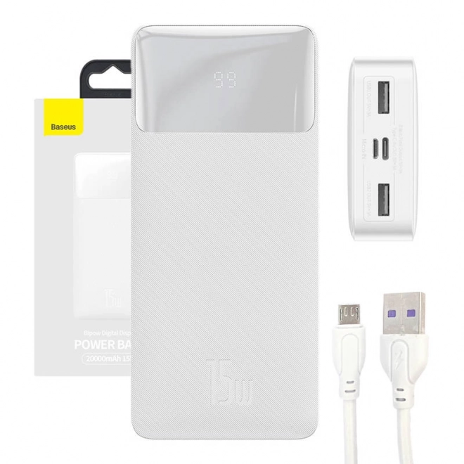 Powerbanka Baseus Bipow 20000mAh 15W biela