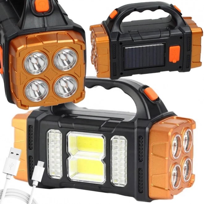 Prenosná solárna LED lampa s powerbankou