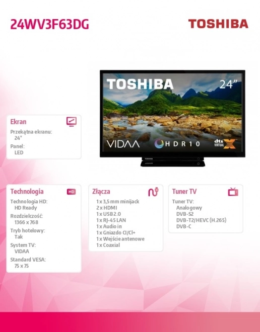 Televízor LED 24 palcov