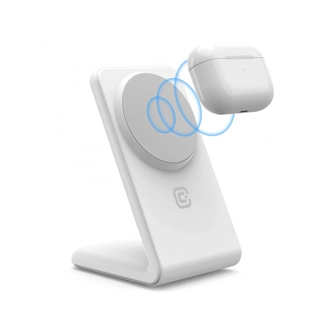 Bezdrôtová nabíjačka 2 v 1 s MagSafe pre iPhone a AirPods – Biela
