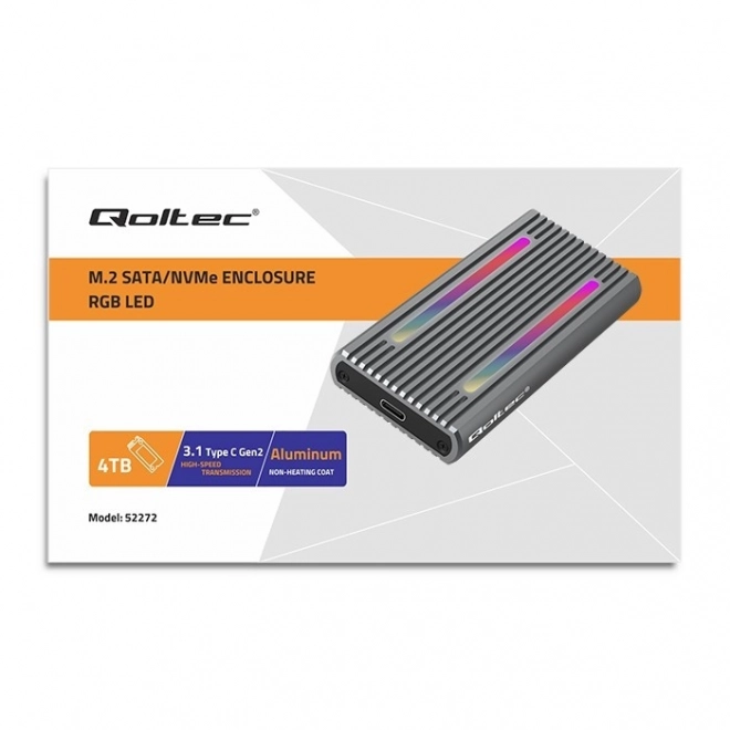 Kryt na disk m.2 SSD s RGB LED