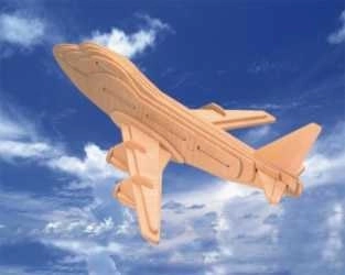 Drevené 3D Puzzle Boeing