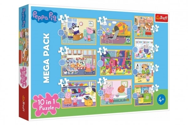 Puzzle Prasiatko Peppa Mega Balík 10v1