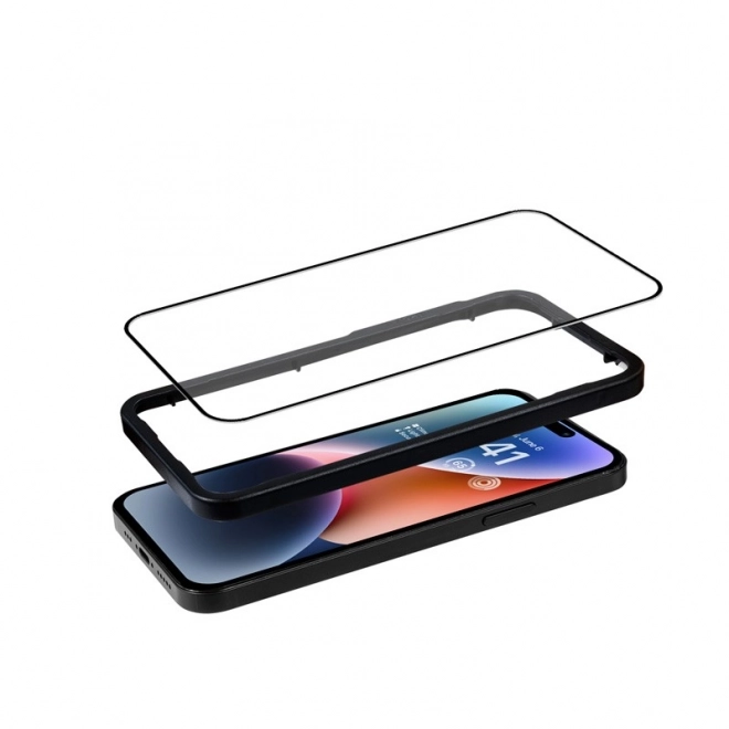 Ochranné sklo Anti-Bacterial 3D Armour Glass pre iPhone 14 Pro s inštalačným rámom
