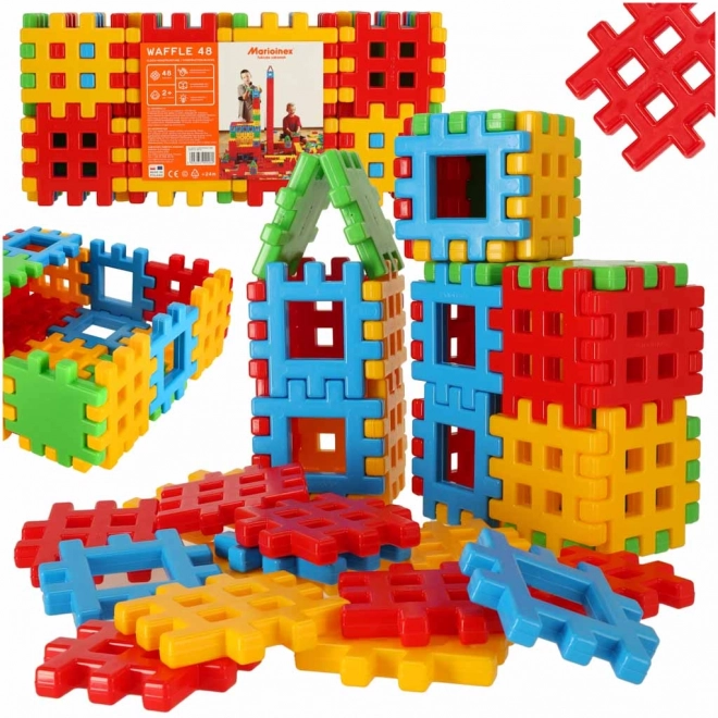 Kreatívne stavebné kocky Waffle 48