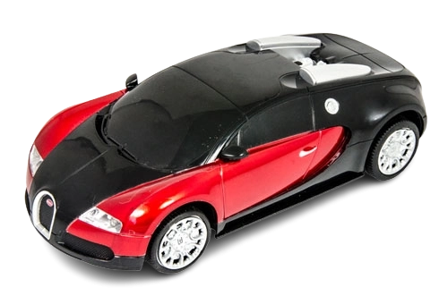 Zábavný RC automobil Bugatti Veyron červený 1:24